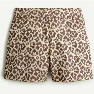 J-Crew Jaquard Weave Metallic Leopard Print shorts